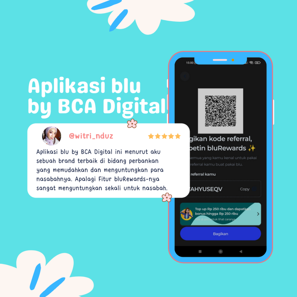 review aplikasi blu by BCA Digital dan untungnya menggunakan fitur bluRewards
