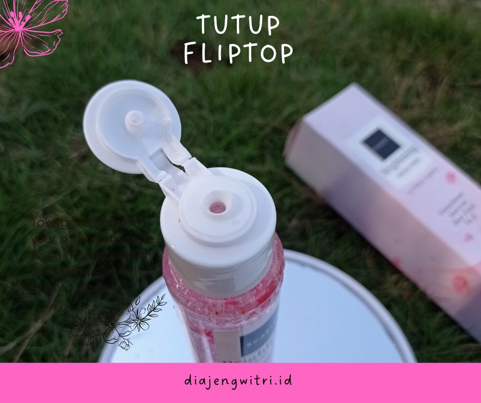 packaging tutup fliptop scarlett brightening facial wash