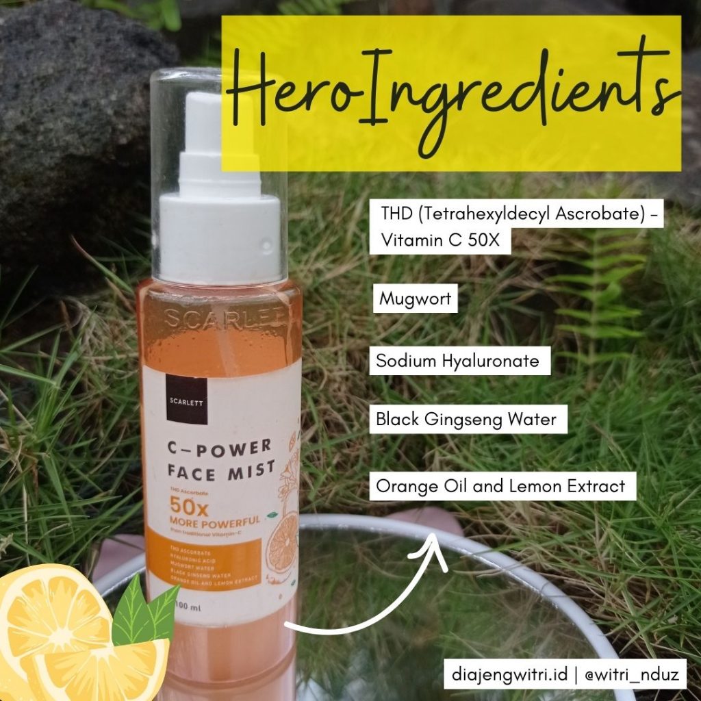 hero ingredients  Scarlett C-Power face mist