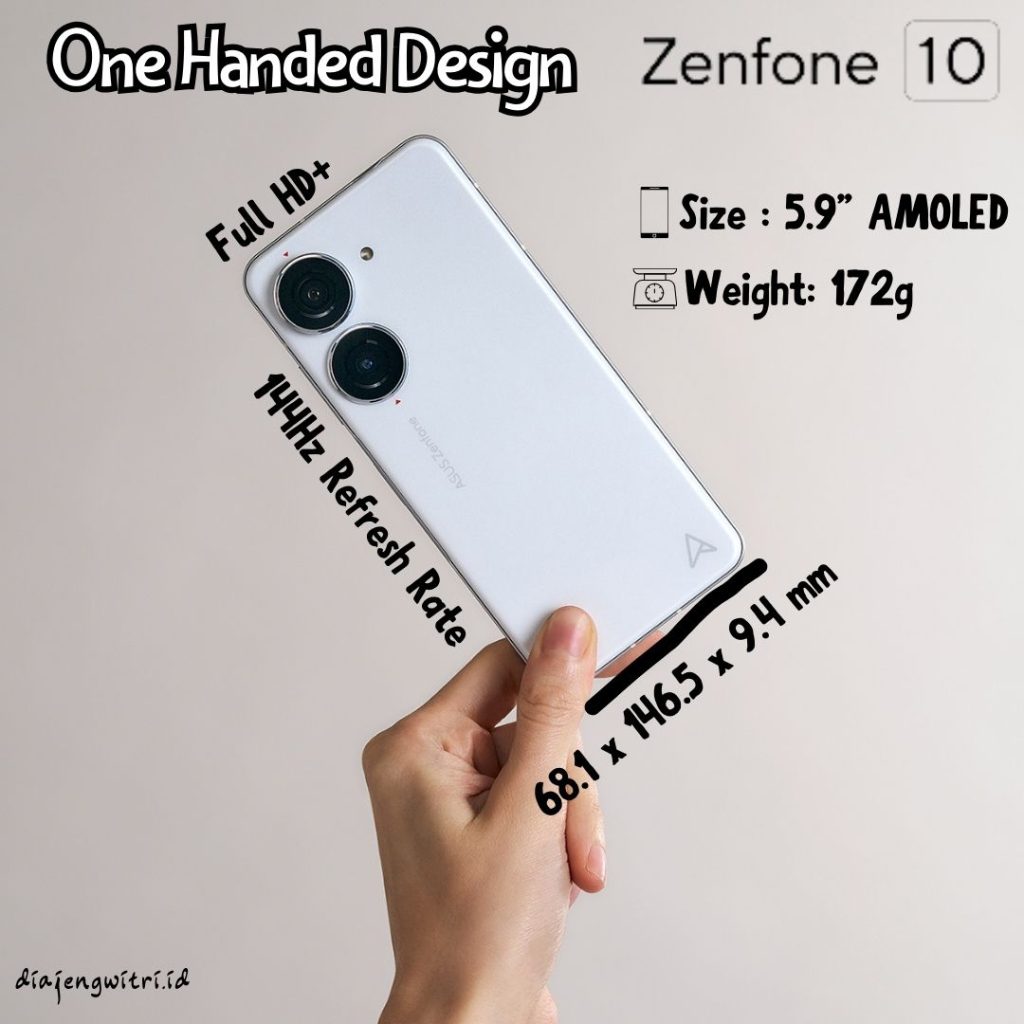 one handed dsign Zenfone 10